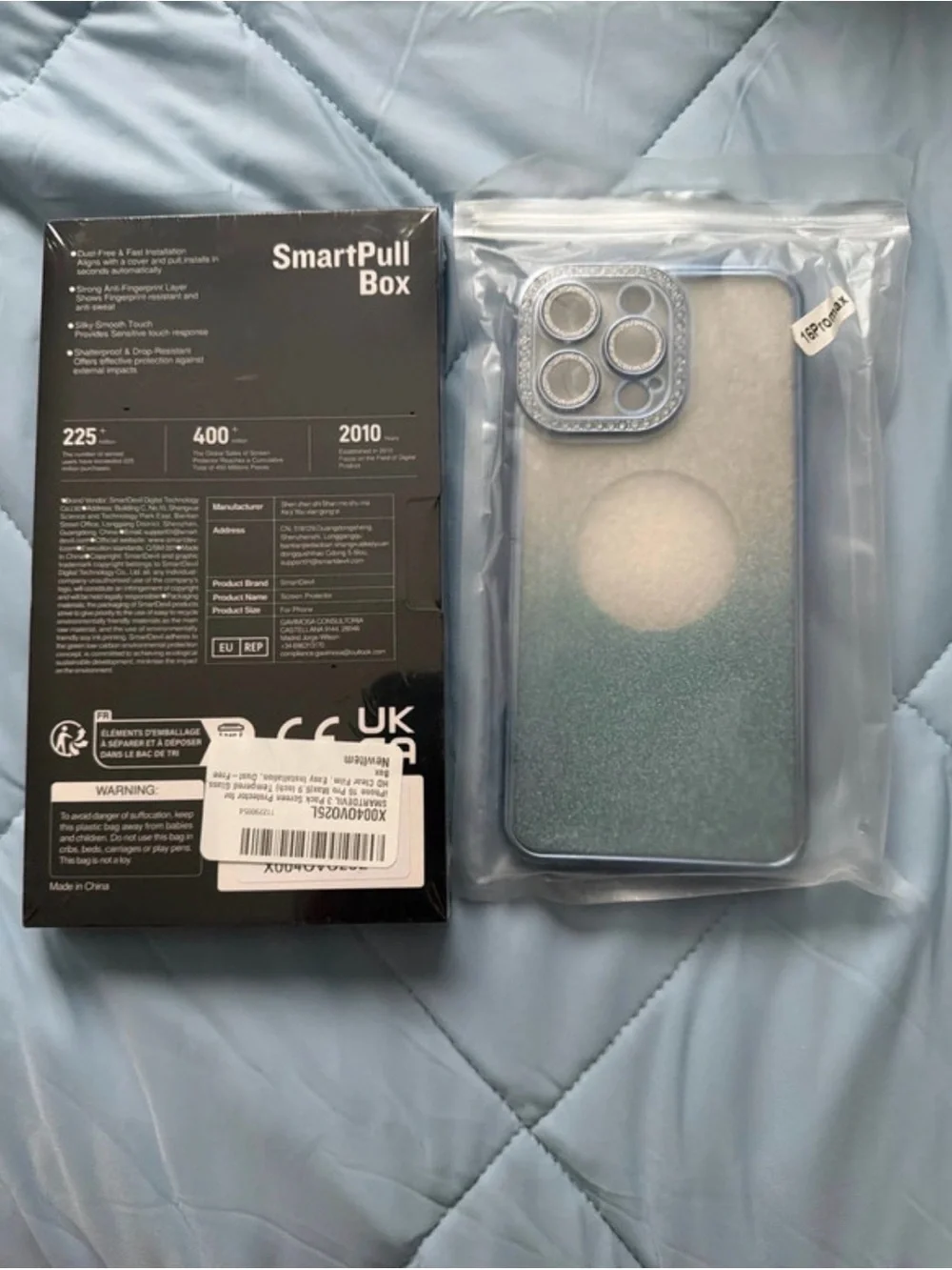 Blue Gradient Phone Case with 3PK Screen protectors